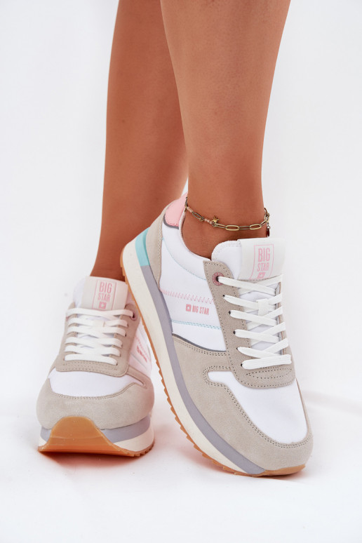 iš zomšos  modelio batai  Big Star RR274A047 HI-POLY SYSTEM smėlio spalvos-baltos spalvos
