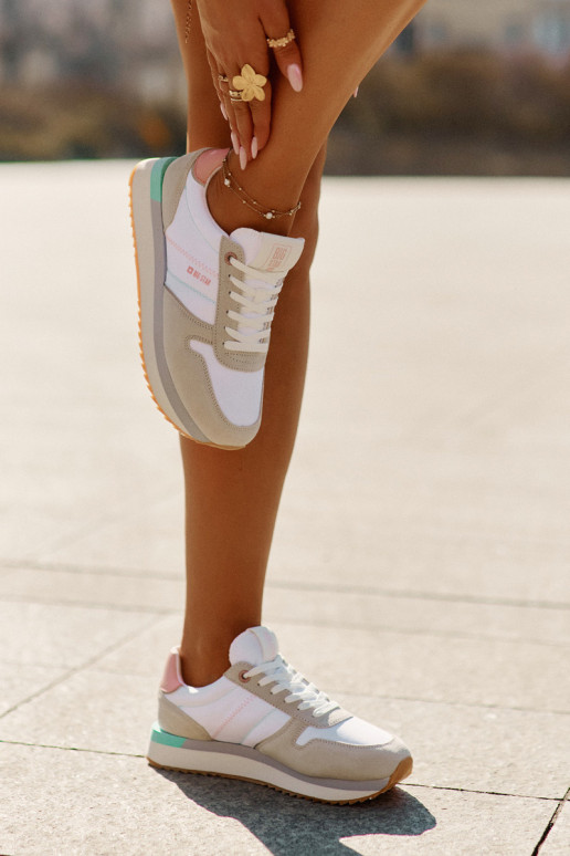 iš zomšos  modelio batai  Big Star RR274A047 HI-POLY SYSTEM smėlio spalvos-baltos spalvos