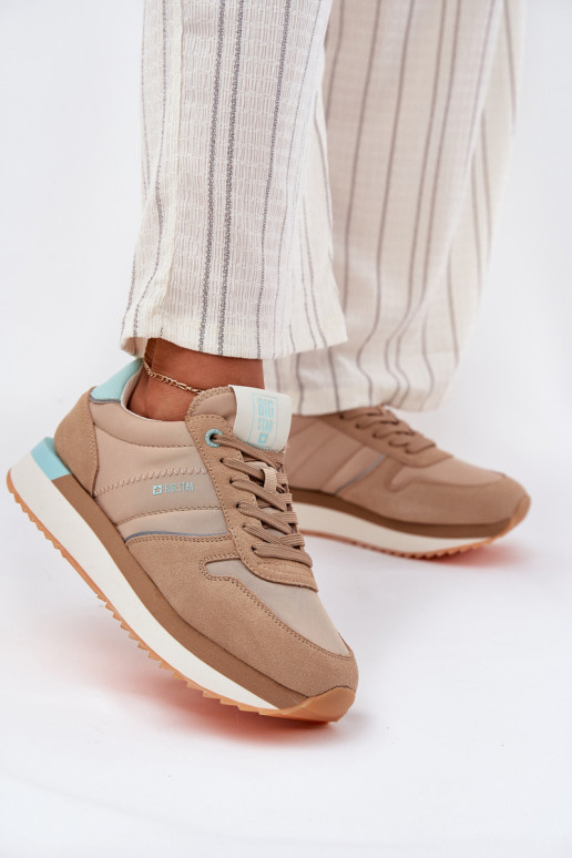 iš zomšos  modelio batai  Big Star RR274A048 HI-POLY SYSTEM smėlio spalvos