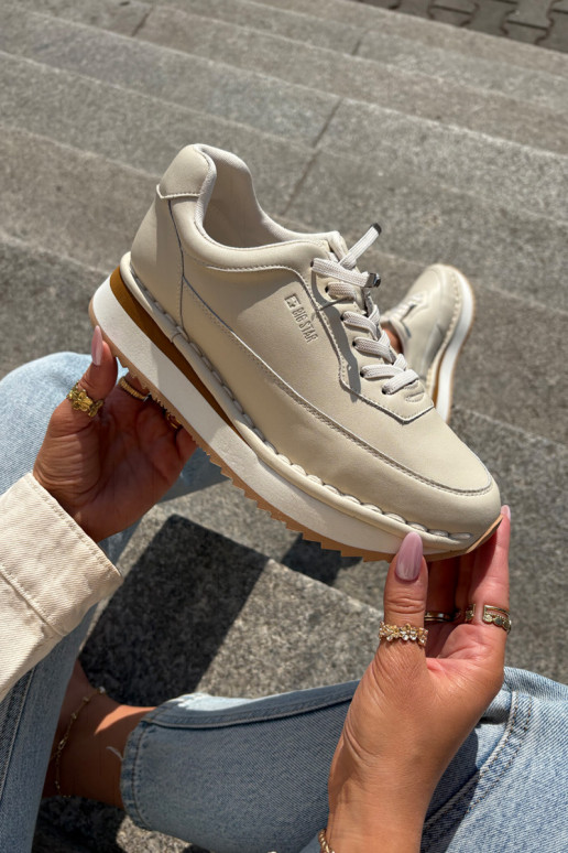    modelio batai  su platforma Big Star RR274A334 smėlio spalvos