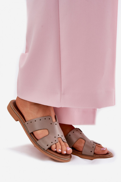 Zazoo 40326  Šlepetės  smėlio spalvos