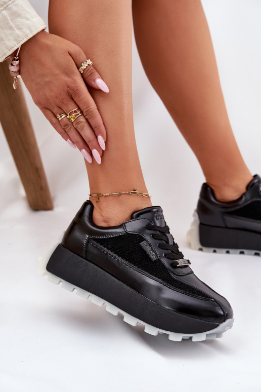     modelio batai su platforma Big Star RR274873 HI-POLY SYSTEM Juodos spalvos