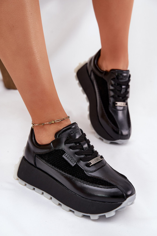     modelio batai su platforma Big Star RR274873 HI-POLY SYSTEM Juodos spalvos