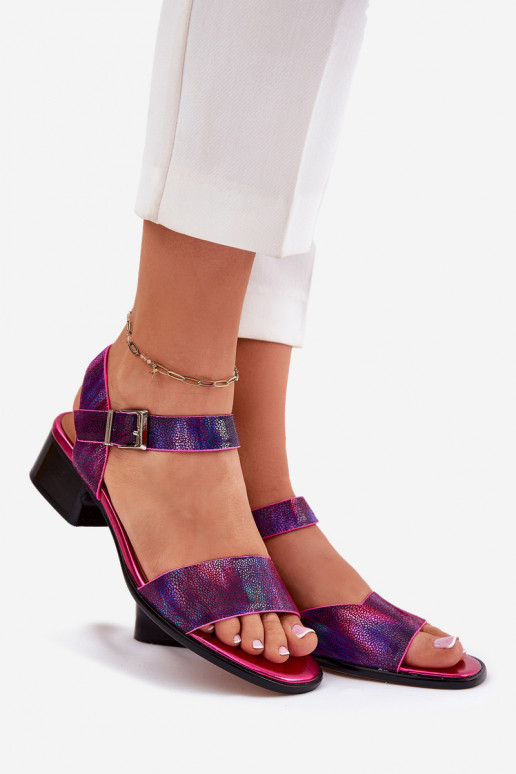 Moteriškos basutės  su kulniukais  N6802-15 rožinės spalvos