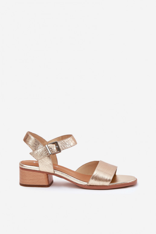 Moteriškos basutės  su kulniukais  N6802-25 aukso spalvos