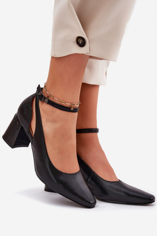   Bateliai su kulniukais  K6816-01 Juodos spalvos