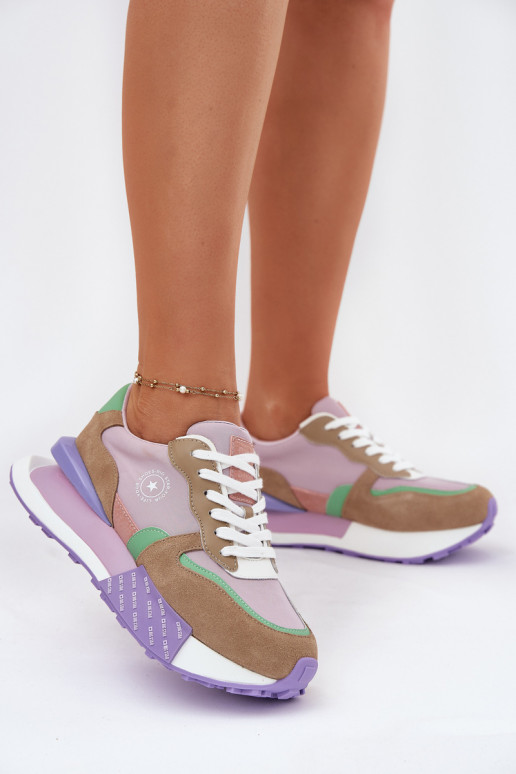 iš zomšos  modelio batai  su platforma Big Star RR274815 HI-POLY SYSTEM rožinės spalvos