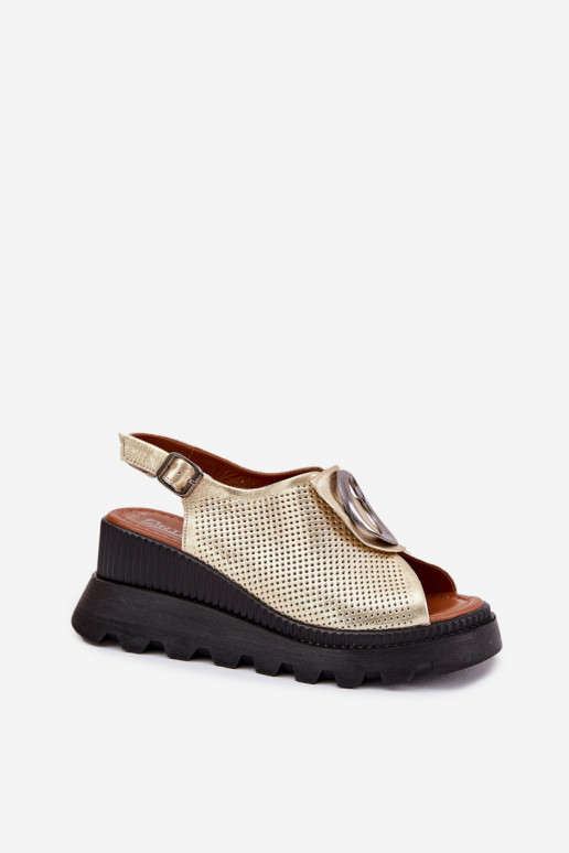 Moteriškos basutės   su ornamentais Artiker 56C0109 aukso spalvos