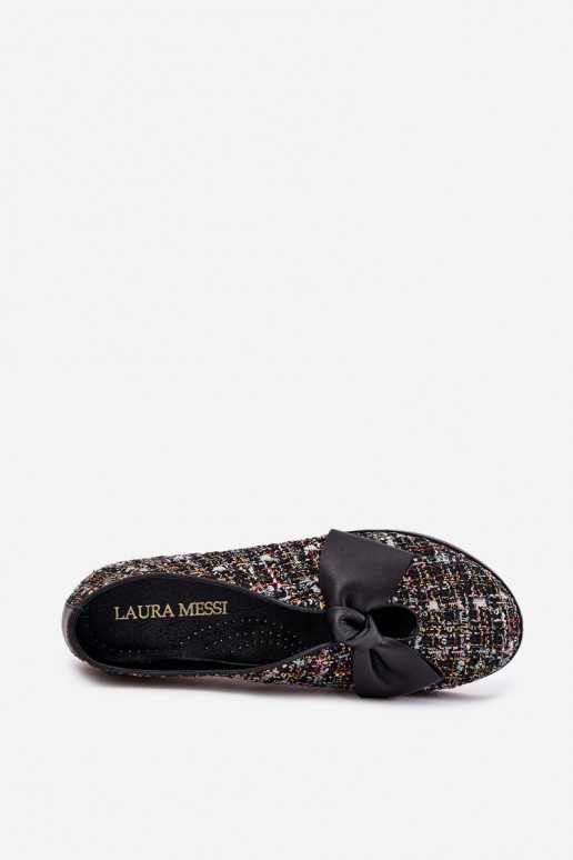 Balerinos  su kaspinais Laura Messi 2921 Juodos spalvos Balerinos  su kaspinais Laura Messi 2921 Juodos spalvos