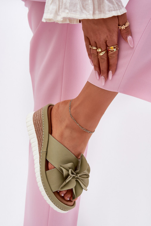 Šlepetės     Artiker 52C0503 žalios spalvos