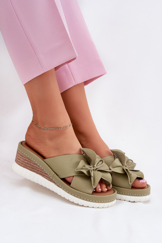 Šlepetės     Artiker 52C0503 žalios spalvos