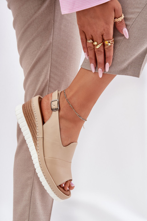 Moteriškos basutės    Artiker 56C0919 smėlio spalvos