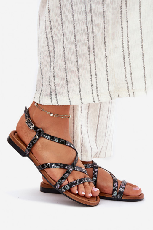 lygiapadžiai Moteriškos basutės   06635-05 Juodos spalvos