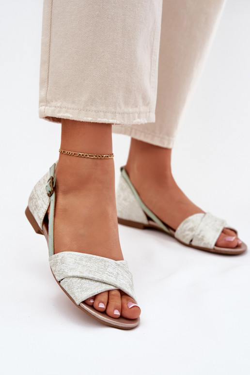 Moteriškos basutės lygiapadžiai  04614-46 mėtinės spalvos