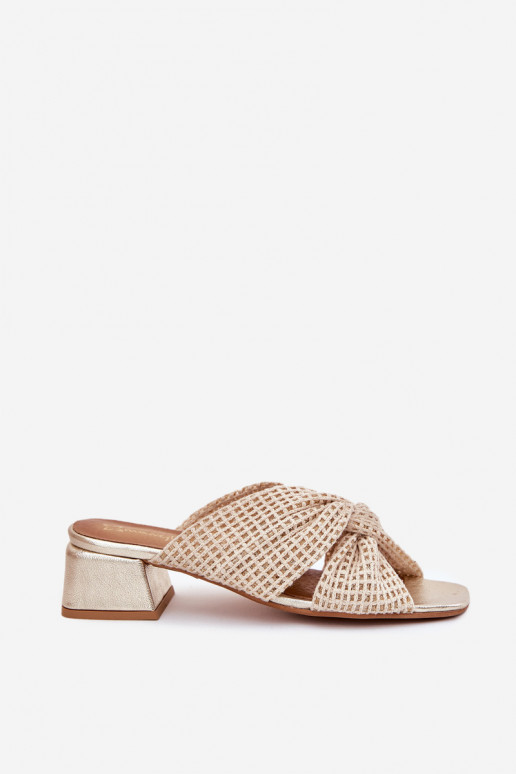 Moteriškos šlepetės   06955-25 smėlio spalvos-aukso spalvos