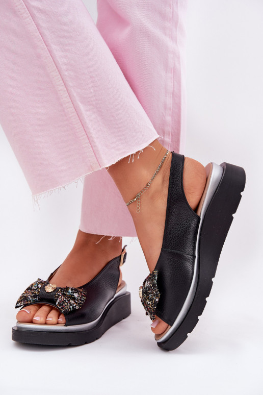 Moteriškos basutės   su kaspinais Zazoo 1882 Juodos spalvos