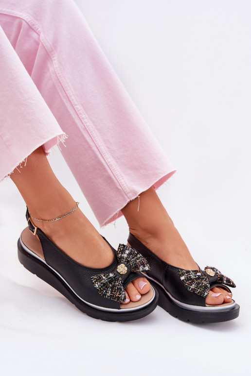 Moteriškos basutės   su kaspinais Zazoo 1882 Juodos spalvos