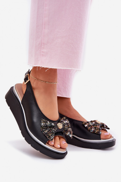 Moteriškos basutės   su kaspinais Zazoo 1882 Juodos spalvos