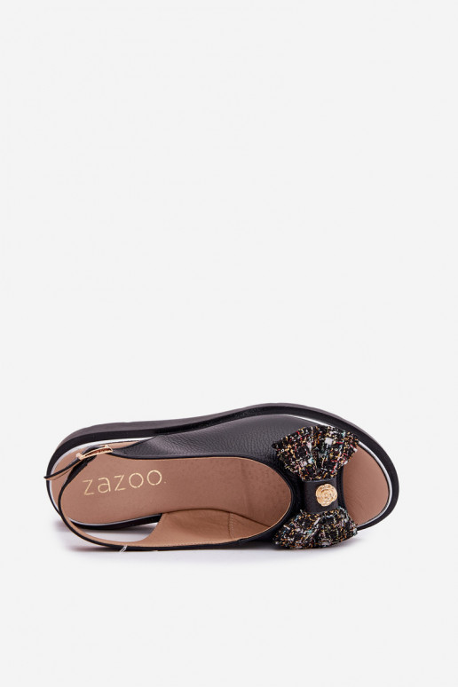Moteriškos basutės   su kaspinais Zazoo 1882 Juodos spalvos