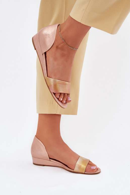 Moteriškos basutės  01971-72 rausvo aukso spalvos