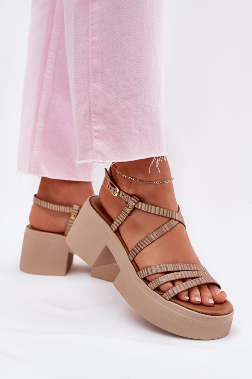 Moteriškos basutės   06990-25 aukso spalvos