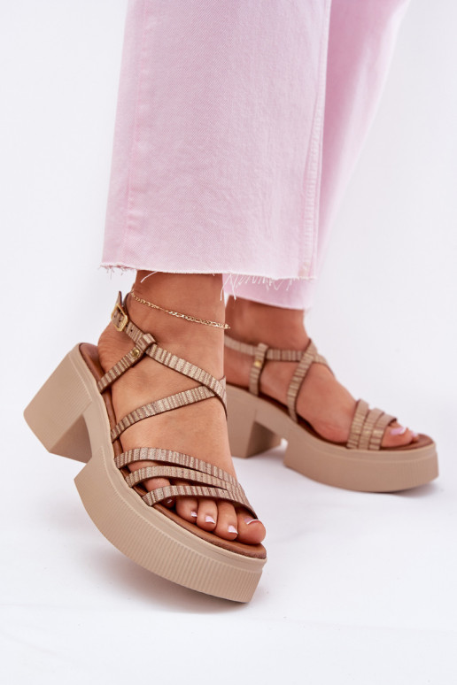 Moteriškos basutės   06990-25 aukso spalvos