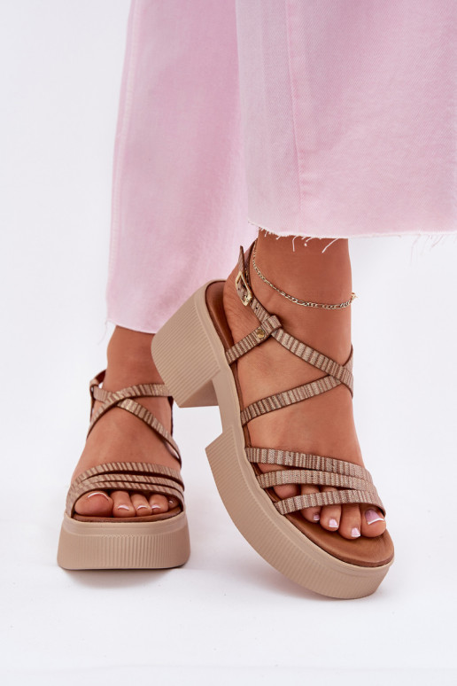 Moteriškos basutės   06990-25 aukso spalvos