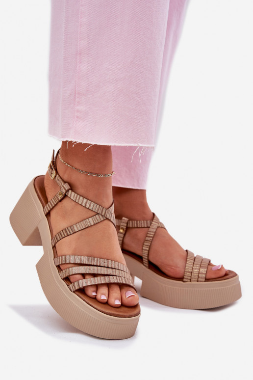 Moteriškos basutės   06990-25 aukso spalvos