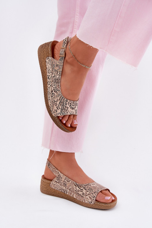 Moteriškos basutės    L7069-04 smėlio spalvos