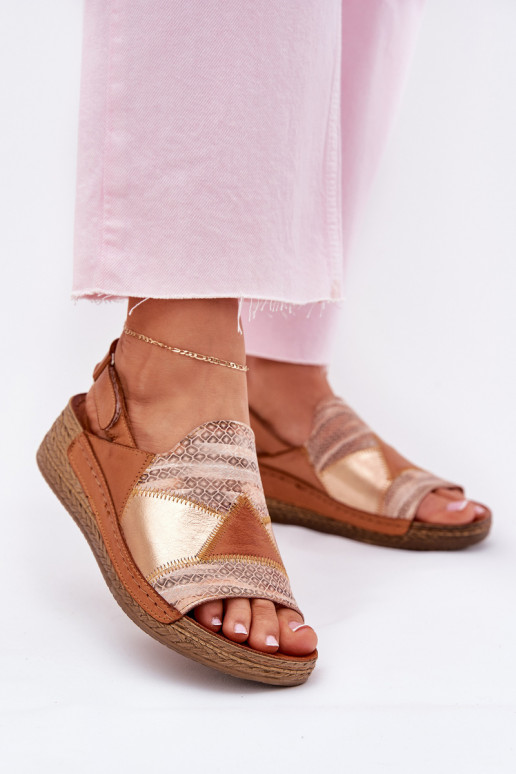 Moteriškos basutės     L7067-29 rudos spalvos