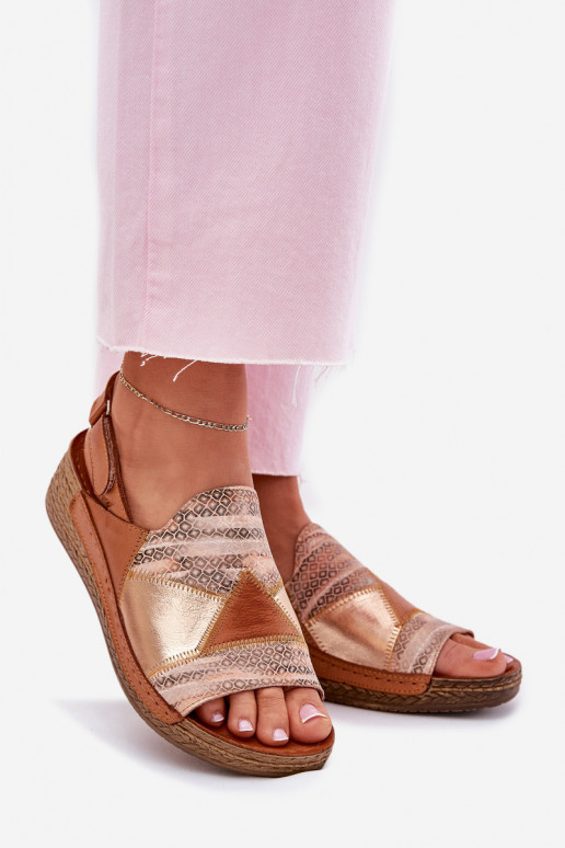 Moteriškos basutės     L7067-29 rudos spalvos