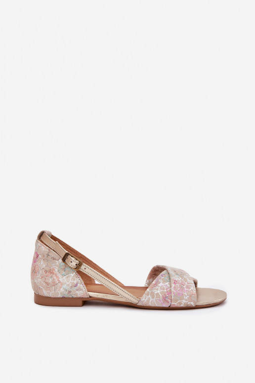 Moteriškos basutės lygiapadžiai  04614-22 smėlio spalvos