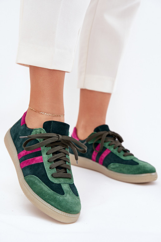 Zazoo N1068 iš zomšos   modelio batai  chaki spalvos