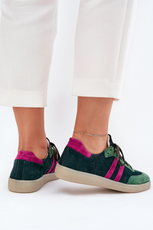 Zazoo N1068 iš zomšos   modelio batai  chaki spalvos