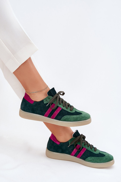 Zazoo N1068 iš zomšos   modelio batai  chaki spalvos