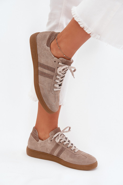 Zazoo N1068 iš zomšos   modelio batai  smėlio spalvos