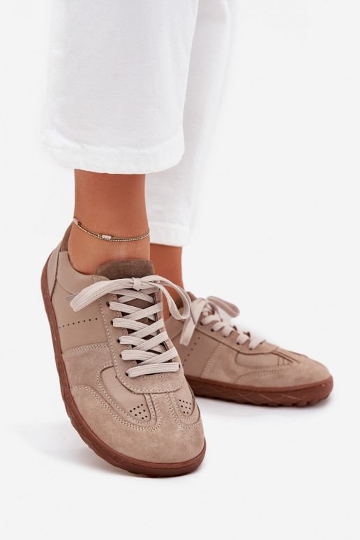   Moteriški batai Barefoot Zazoo N1277S2 smėlio spalvos