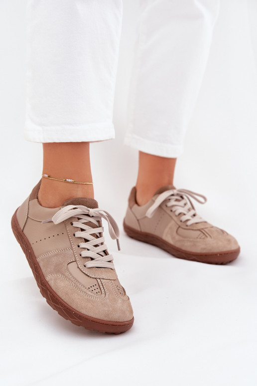   Moteriški batai Barefoot Zazoo N1277S2 smėlio spalvos