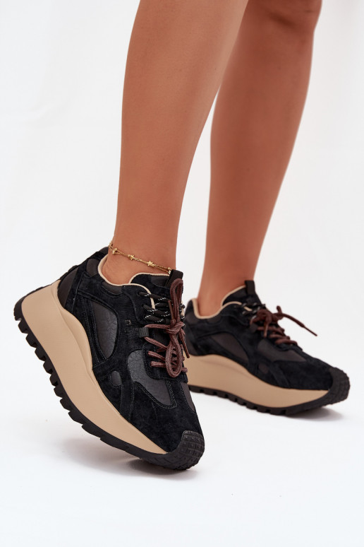    modelio batai su platforma  Big Star SS274628 HI-POLY SYSTEM Juodos spalvos