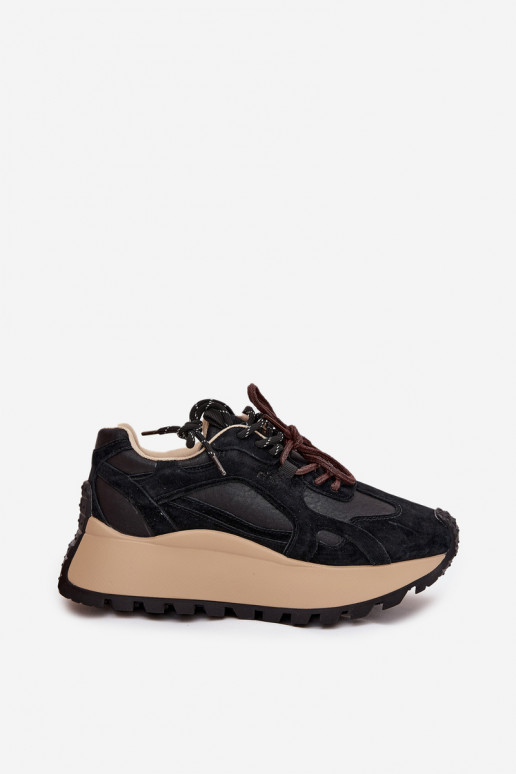    modelio batai su platforma  Big Star SS274628 HI-POLY SYSTEM Juodos spalvos