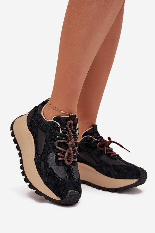    modelio batai su platforma  Big Star SS274628 HI-POLY SYSTEM Juodos spalvos