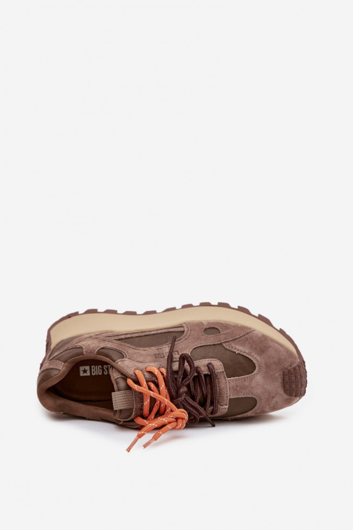    modelio batai su platforma  Big Star SS274627 HI-POLY SYSTEM smėlio spalvos