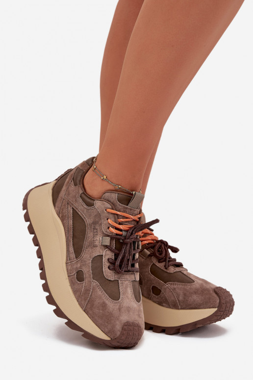    modelio batai su platforma  Big Star SS274627 HI-POLY SYSTEM smėlio spalvos