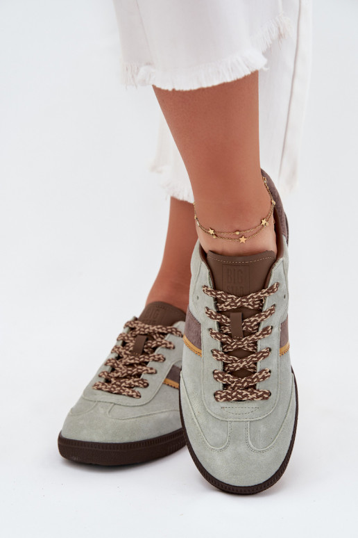 iš zomšos   modelio batai  Big Star SS274678 HI-POLY SYSTEM mėtinės spalvos