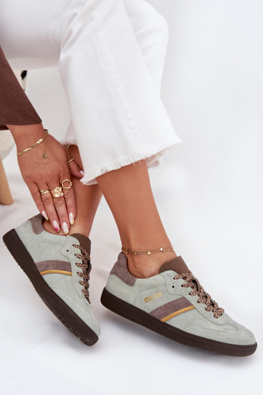 iš zomšos   modelio batai  Big Star SS274678 HI-POLY SYSTEM mėtinės spalvos