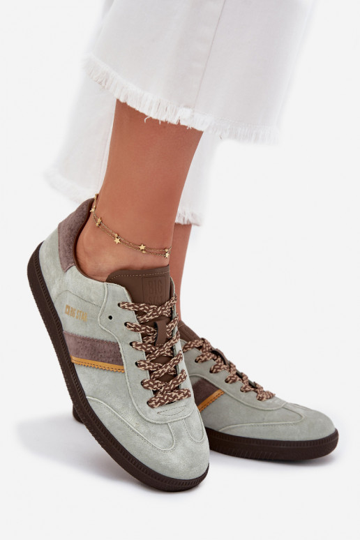 iš zomšos   modelio batai  Big Star SS274678 HI-POLY SYSTEM mėtinės spalvos