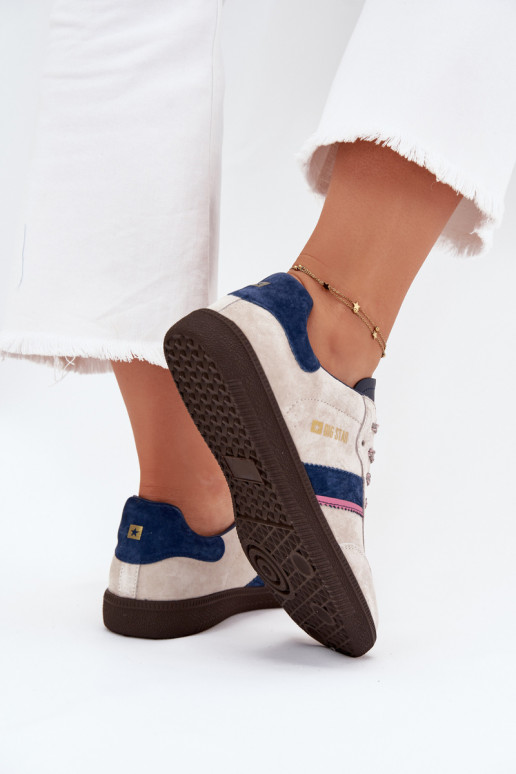 Moteriški žemakulniai zomšiniai sportbačiai Big Star SS274679 HI-POLY SYSTEM, pilki