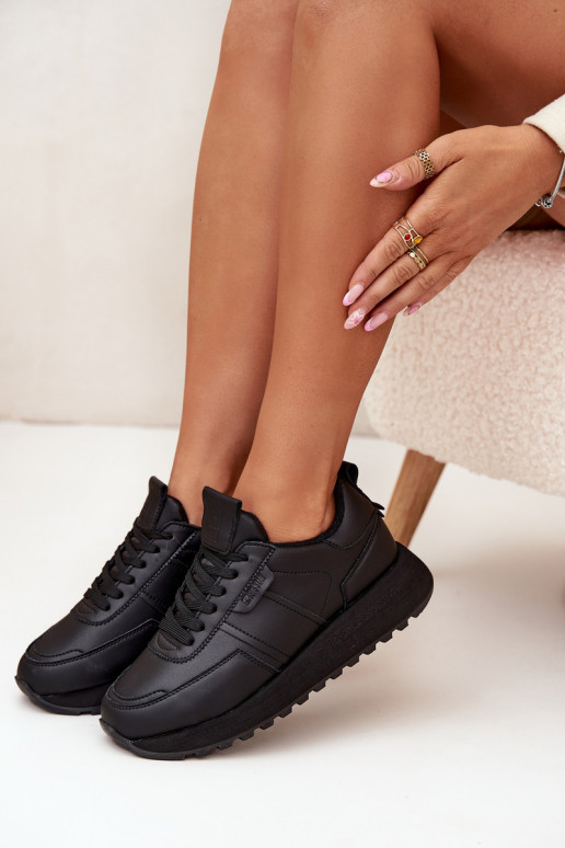    modelio batai  su platforma Big Star OO274573 Hi-Poly System Juodos spalvos