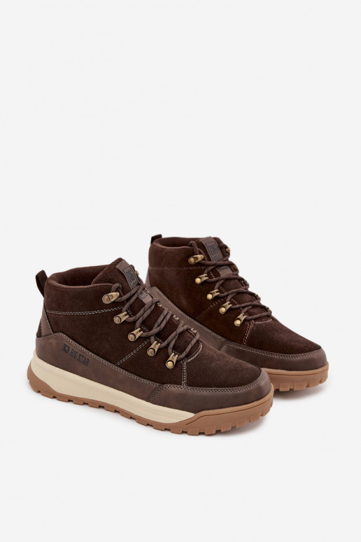 iš zomšos žygio batai  Big Star SS174263 rudos spalvos