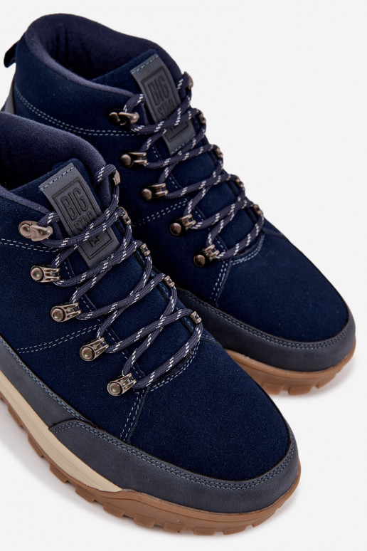 iš zomšos žygio batai  Big Star SS174264 tamsiai mėlynos spalvos